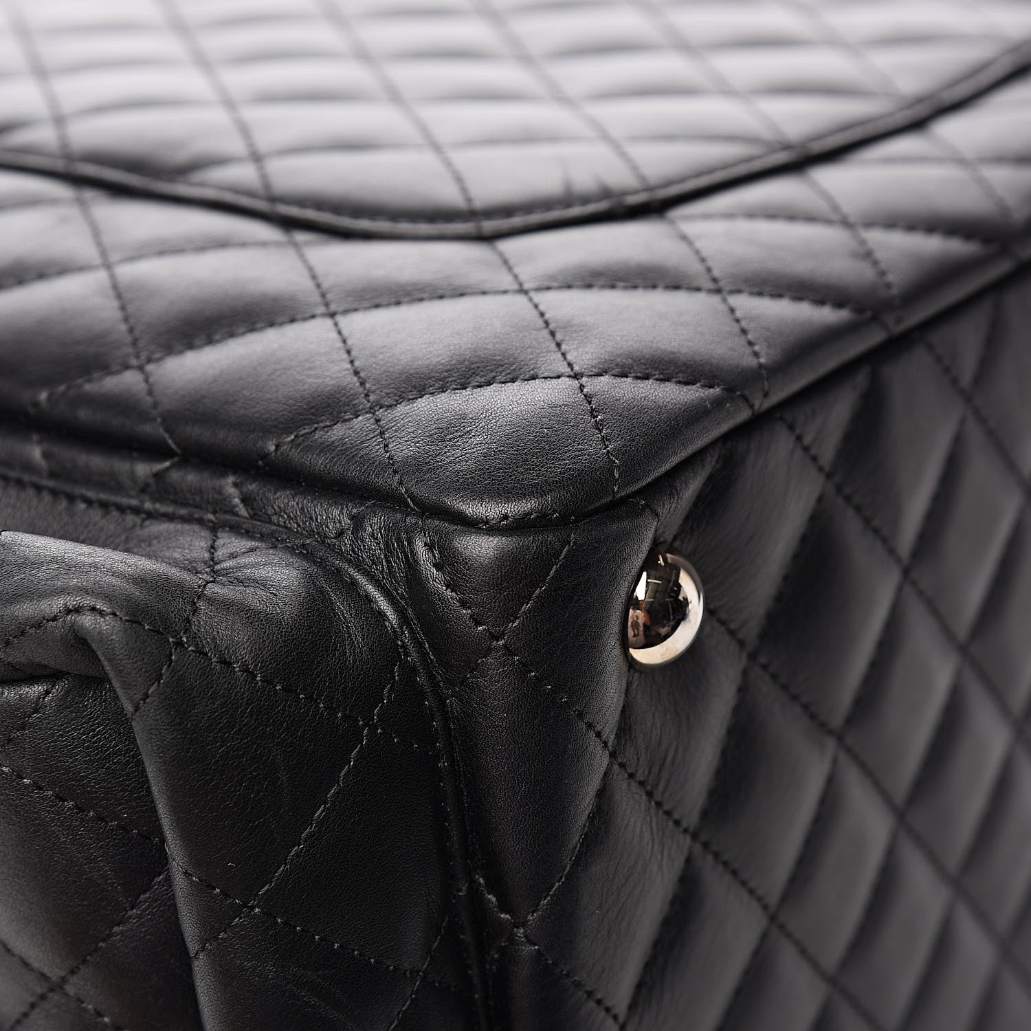 Chanel Calfskin Quilted XL Cambon Multipocket Reporter Black White 17 of 18