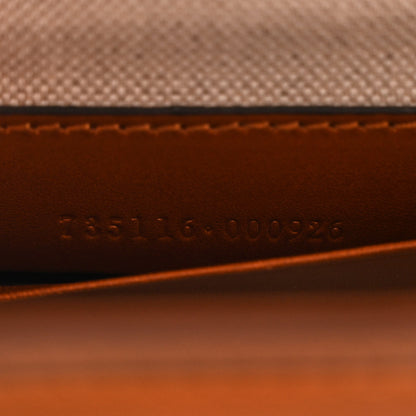 Gucci New Canvas Charisma Calfskin Crystal GG Monogram Small Bamboo 1947 Top Handle Bag Camel Ebony 7 of 11