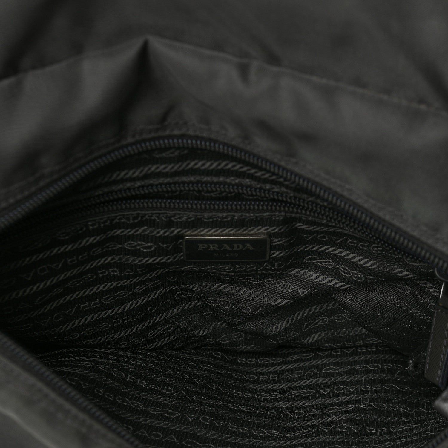 Prada Tessuto Nylon Saffiano Vela Messenger Bag Bosco 5 of 13