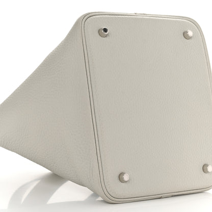 Hermes Taurillon Clemence Picotin Lock 22 MM Gris Perle 9 of 11