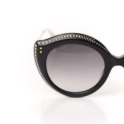Gucci Metal Crystal Cat Eye Sunglasses GG0214S Sunglasses Black 7 of 7