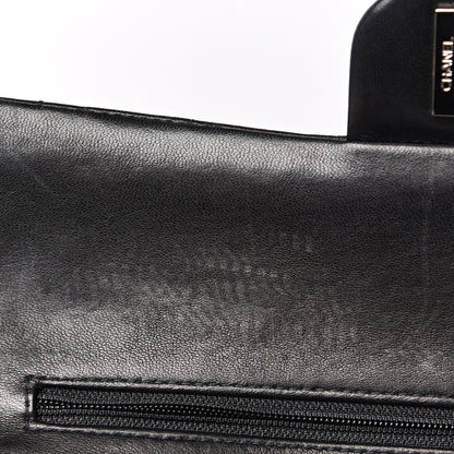 Chanel Lambskin Quilted Medium Double Flap Black 15 of 22