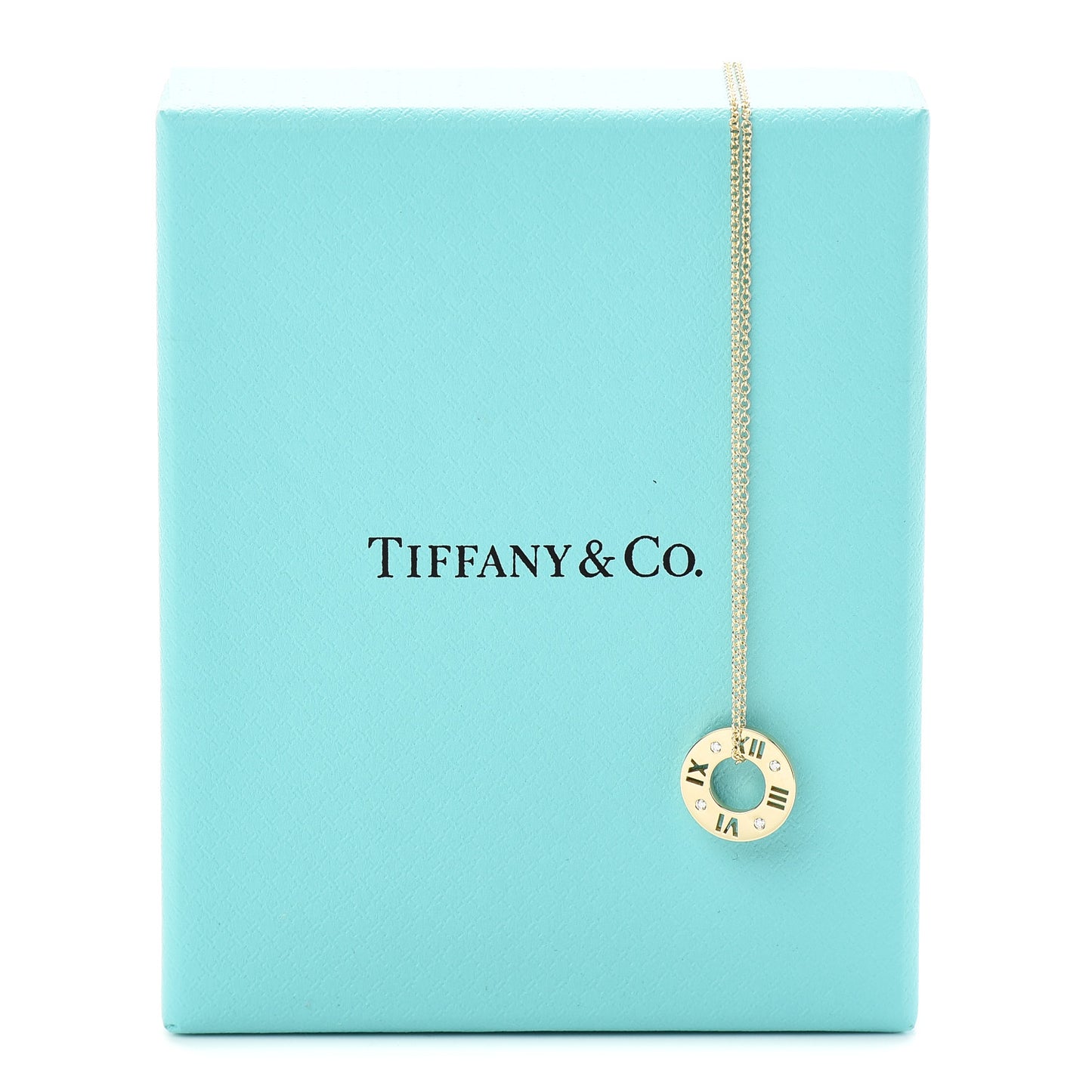 18K Yellow Gold Diamond Atlas Pierced Pendant Necklace