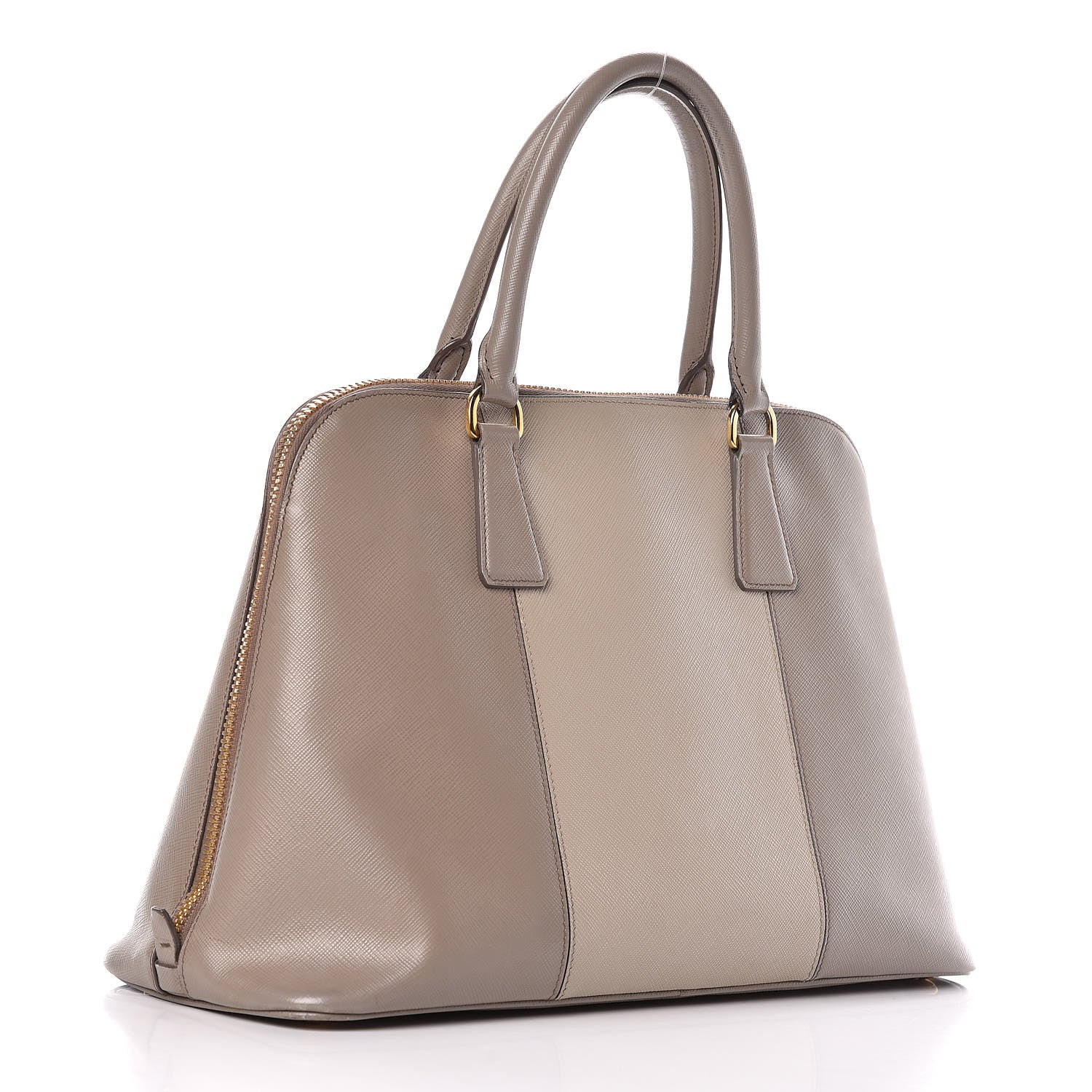 Prada Saffiano Lux Bi-Color Promenade Tote Argilla Pomice 3 of 19