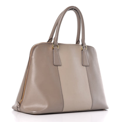 Prada Saffiano Lux Bi-Color Promenade Tote Argilla Pomice 3 of 19