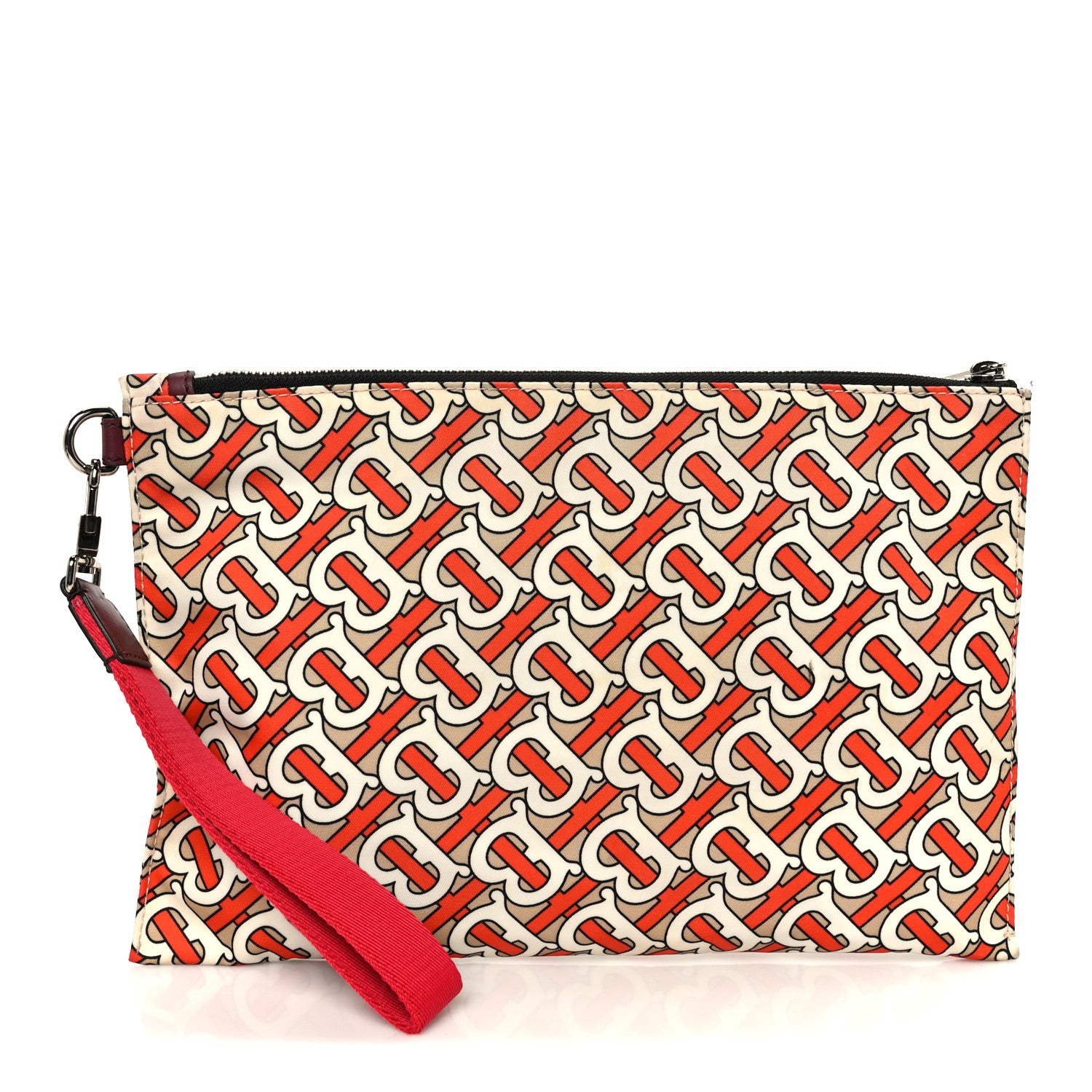 Burberry Monogram Nylon Edin Zip Pouch Vermillion Vermillion 1 of 9