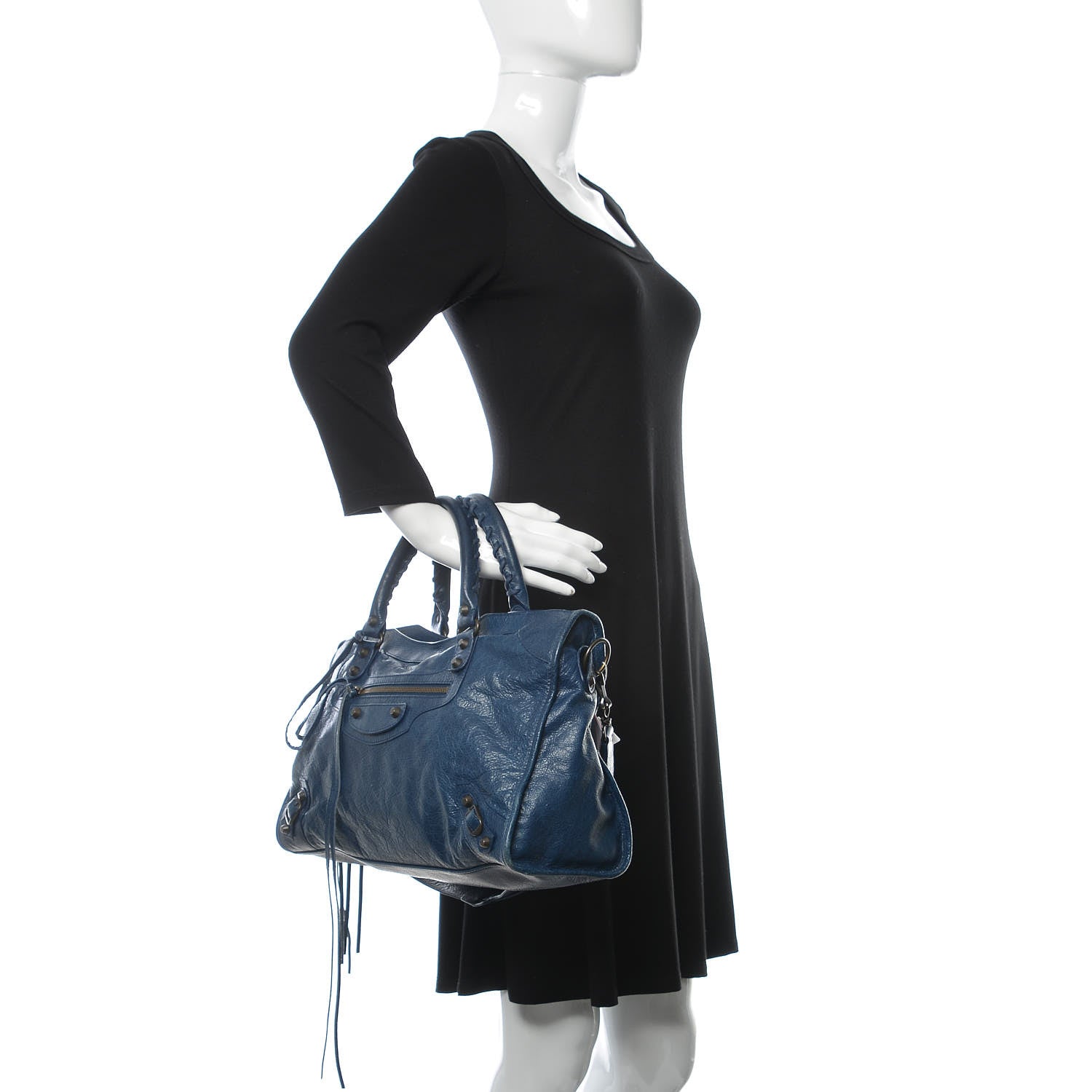 Balenciaga Agneau Classic Hardware City Bleu Mineral 2 of 15