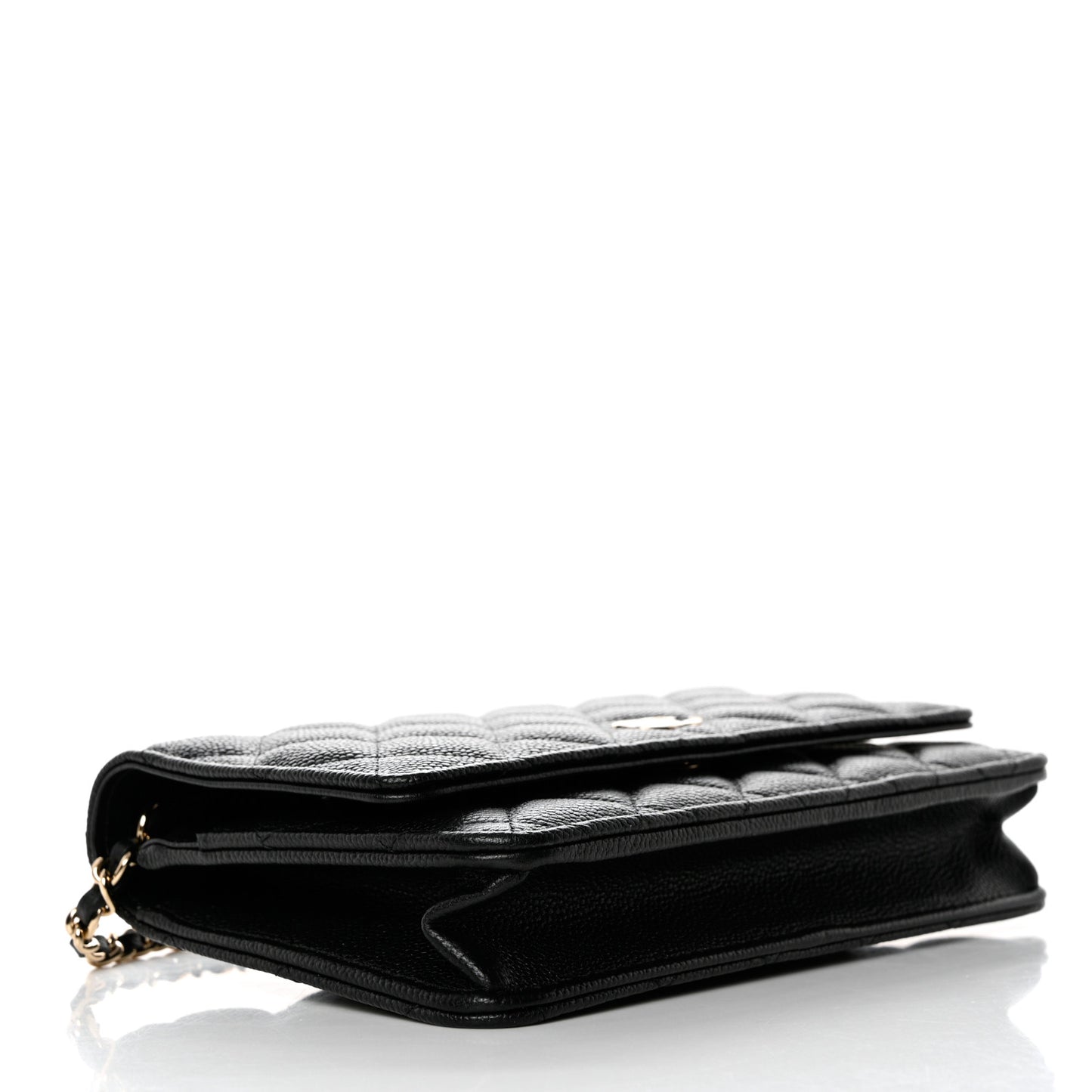 Caviar Quilted Tiny CC Wallet On Chain WOC Black