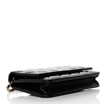 Chanel Caviar Quilted Tiny CC Wallet On Chain WOC Black 4 of 9