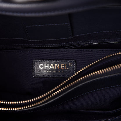 Chanel Grained Calfskin Medium Neo Executive Shopper Tote Navy 6 of 8