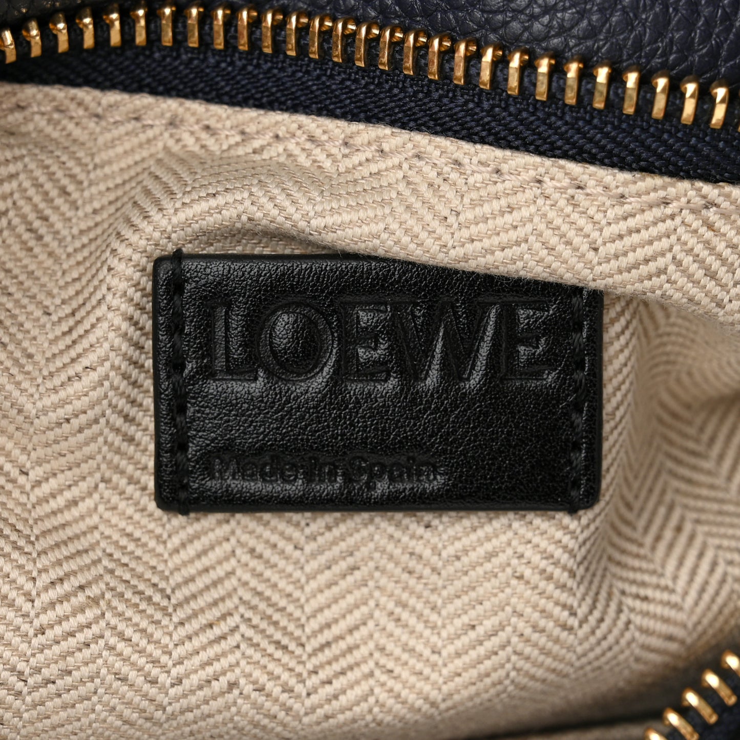 Calfskin Small Puzzle Bag Midnight Blue Black
