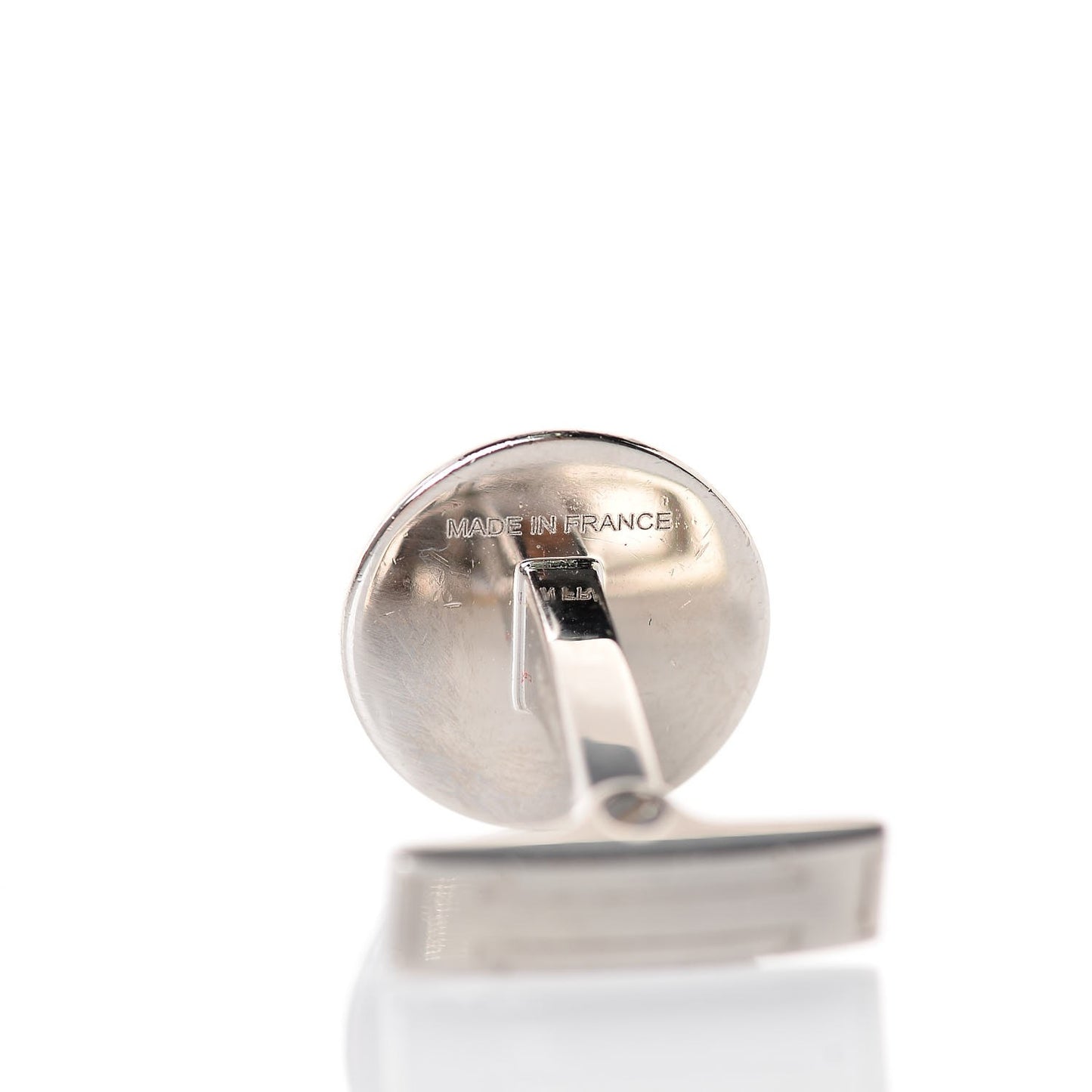 Sterling Silver Clou de Selle Cufflinks Black