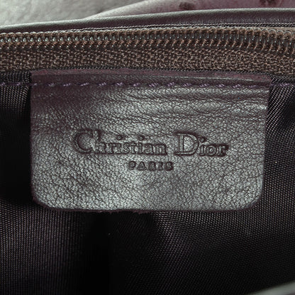 Christian Dior Ostrich Saddle Bag Purple 9 of 10