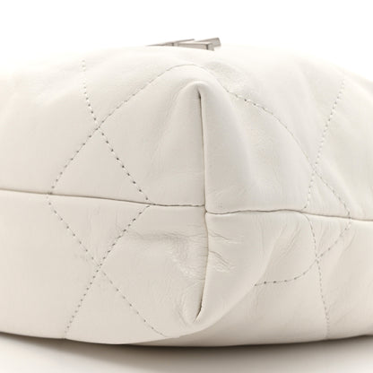 Chanel Shiny Calfskin Quilted Mini Chanel 22 White 9 of 10