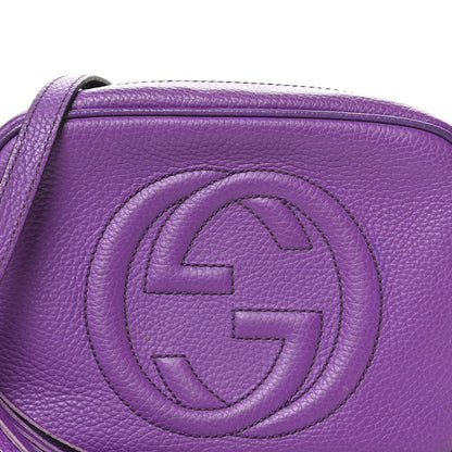 Gucci Pebbled Calfskin Small Soho Disco Bag Shine Purple 8 of 10