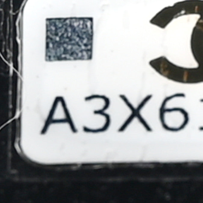 Lambskin Enamel Quilted Small Coco Hearts Vanity Case With Chain Black