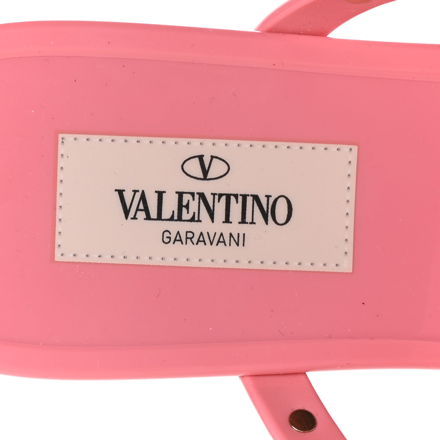 Valentino Garavani PVC Jelly Rockstud Caged Flat Thong Sandals 38 Sweet Pink 6 of 7