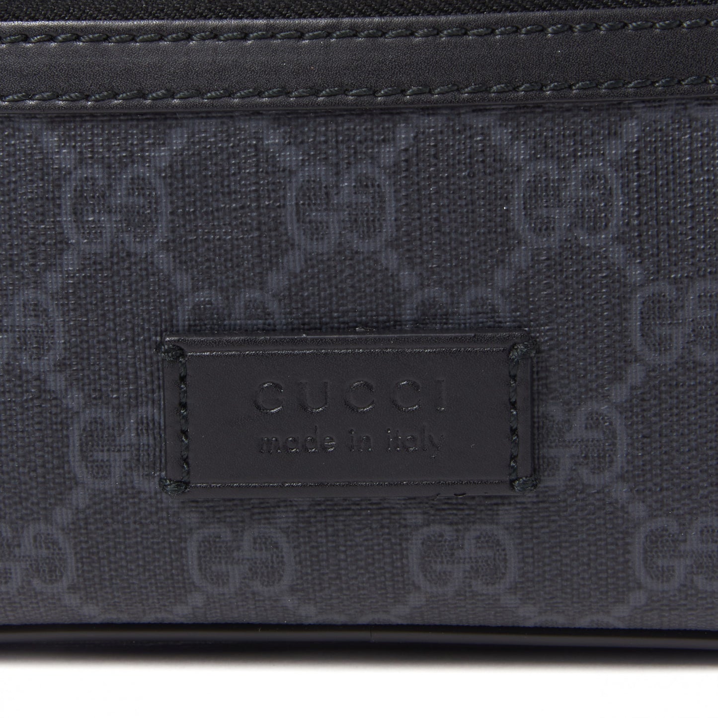 Soft GG Supreme Monogram Web Belt Bag Black Grey