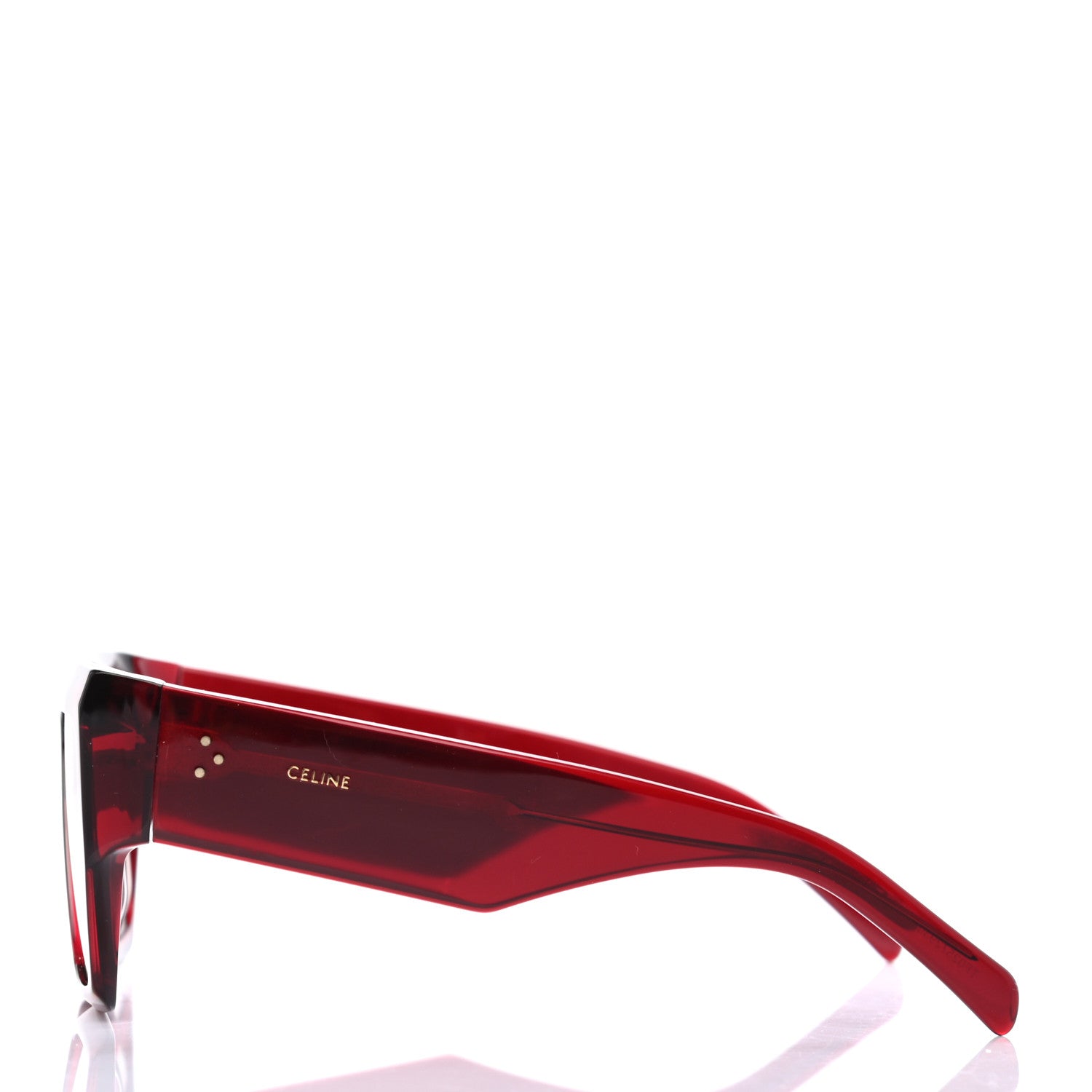 Celine Acetate Rectangular Sunglasses CL400921 Red 3 of 6