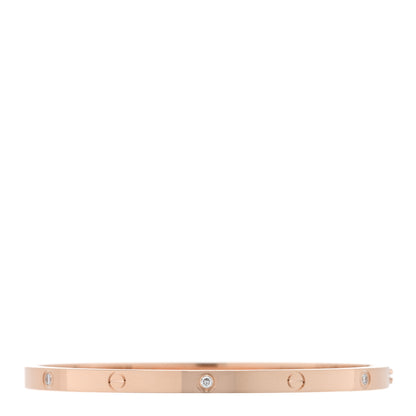 Cartier 18K Pink Gold 6 Diamond Small LOVE Bracelet 16 1 of 6