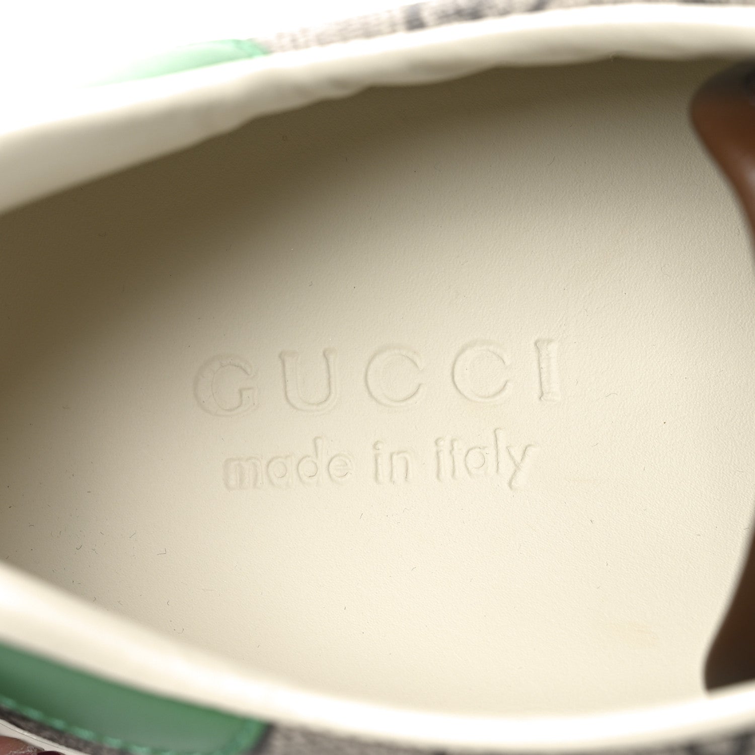 Gucci GG Supreme Monogram Fake/Not Mens Ace Sneakers 8 Beige New Shamarock Brown Sugar 7 of 9