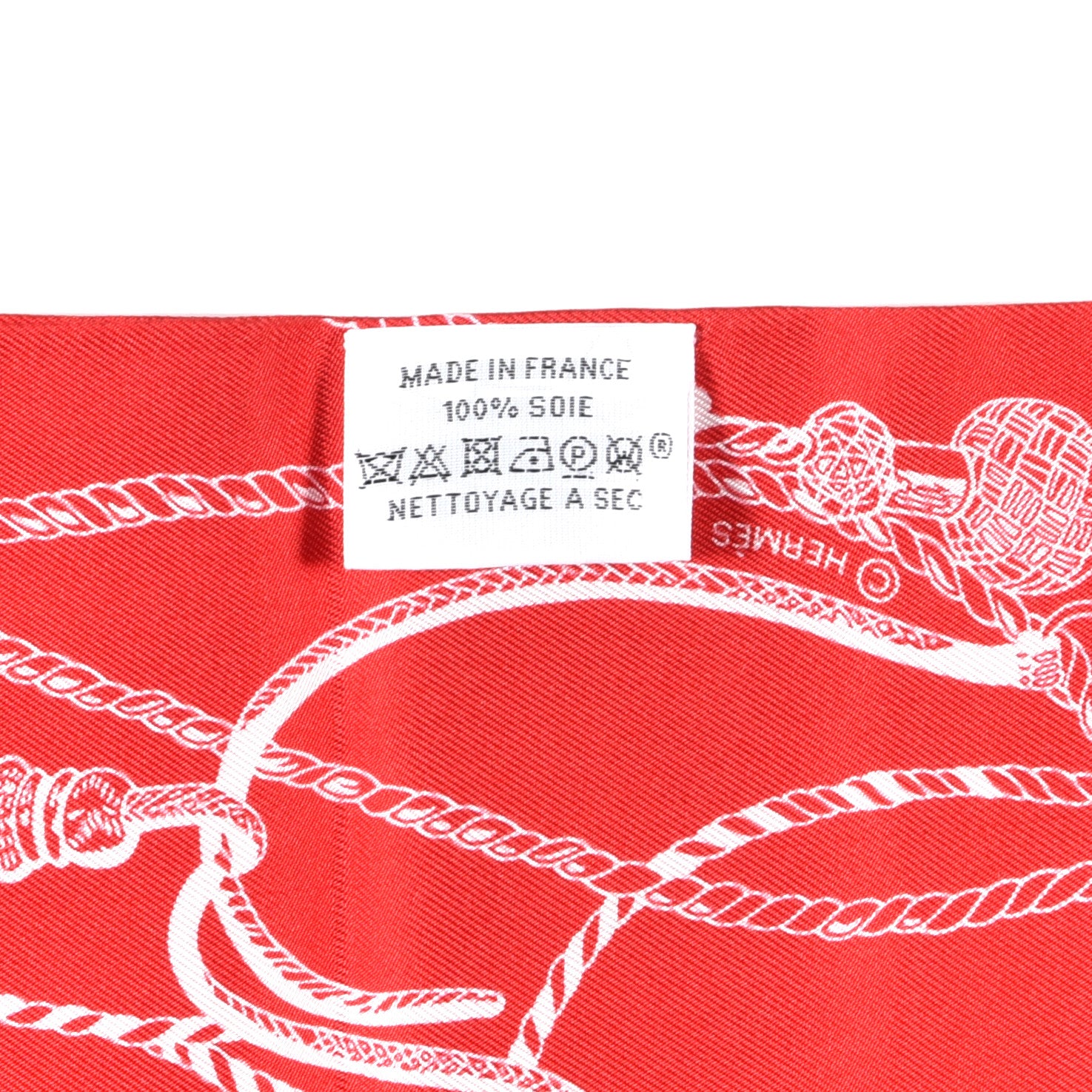 Hermes Silk Passementerie Maxi Twilly Cut Rouge White Marine 3 of 4