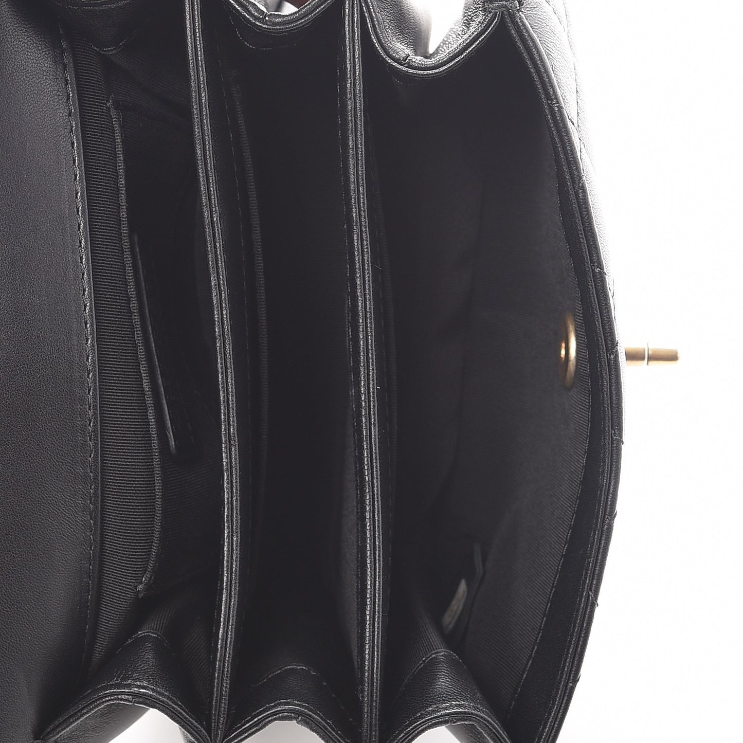 Lambskin Quilted Small Coco Vintage Flap Black