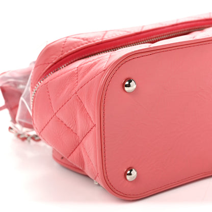 Chanel Crumpled Calfskin PVC Quilted Backpack Pink 10 of 13