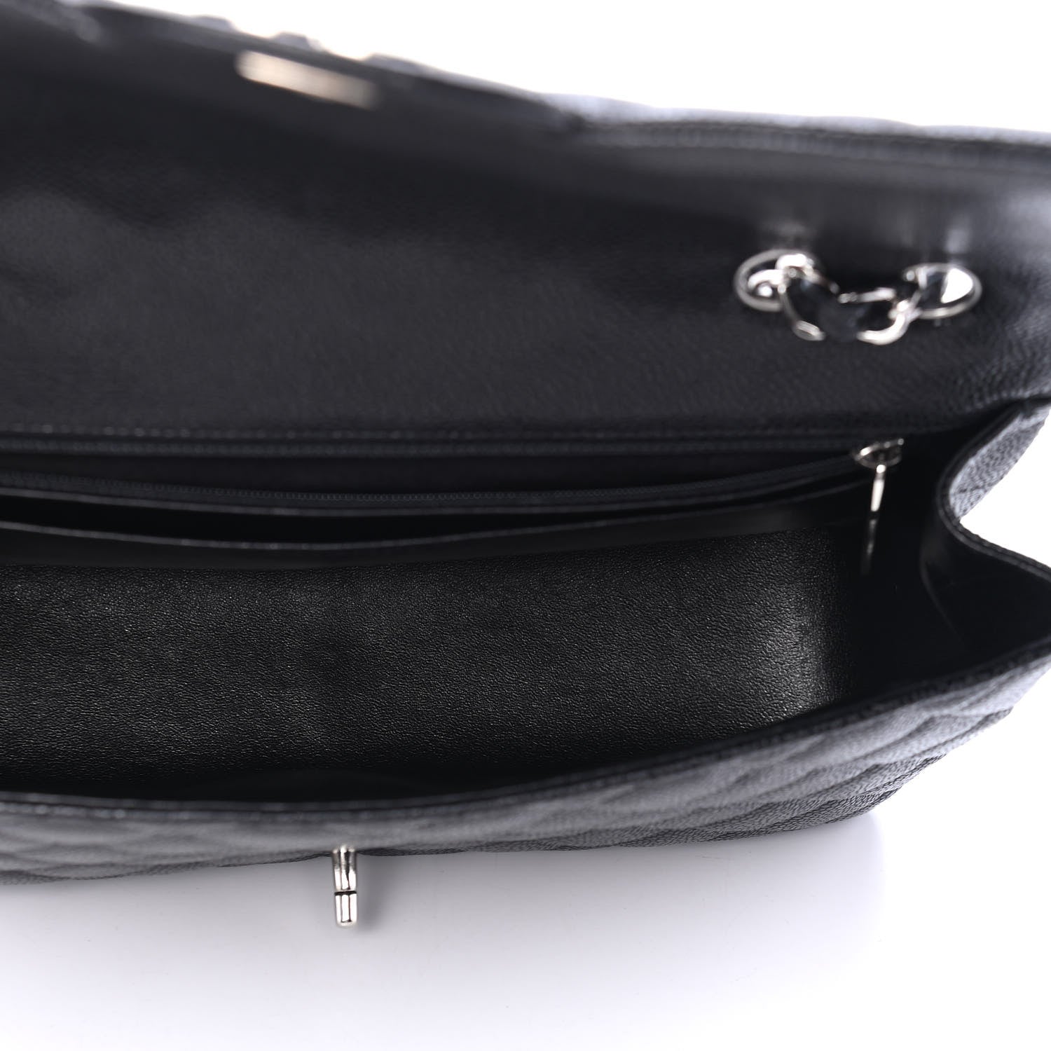 Chanel Caviar Quilted Jumbo Single Flap Black 4 of 4