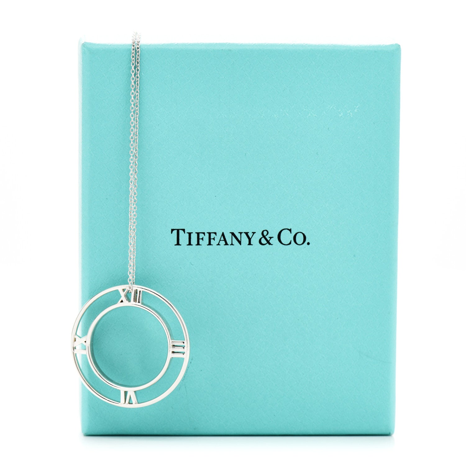 Tiffany Sterling Silver Large Atlas Open Pendant Necklace 6 of 6