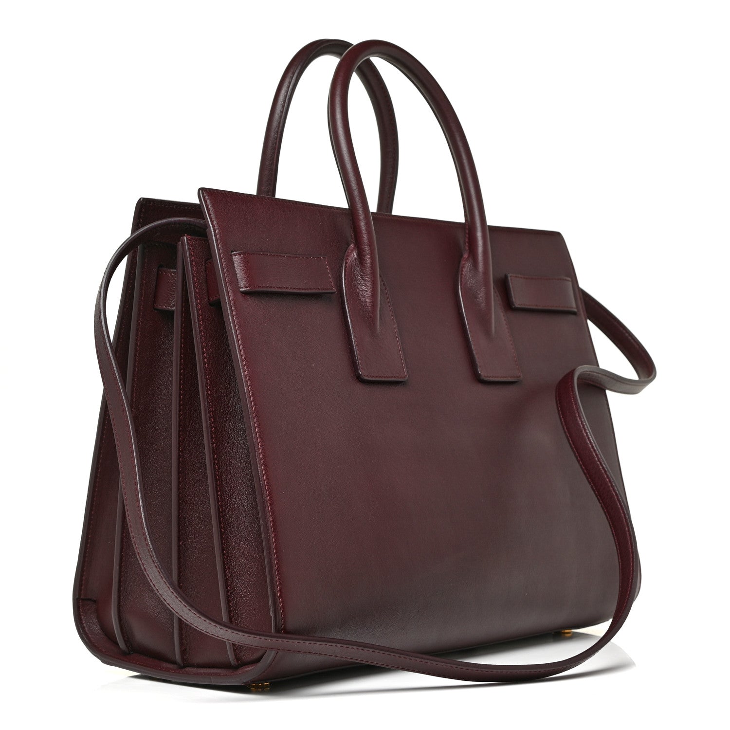 Saint Laurent Calfskin Small Sac De Jour Amarena 3 of 19