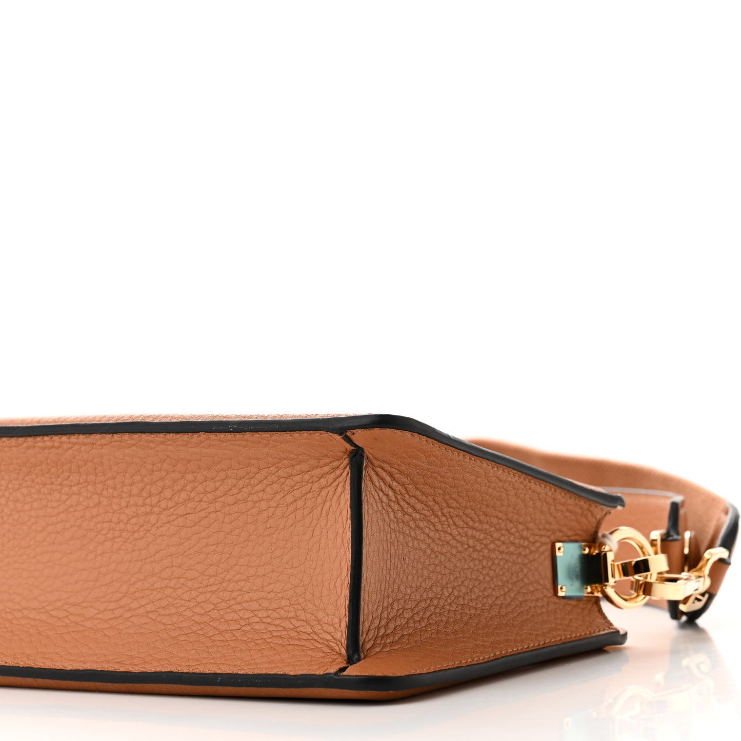Calfskin Vlogo Shoulder Bag Almond Beige
