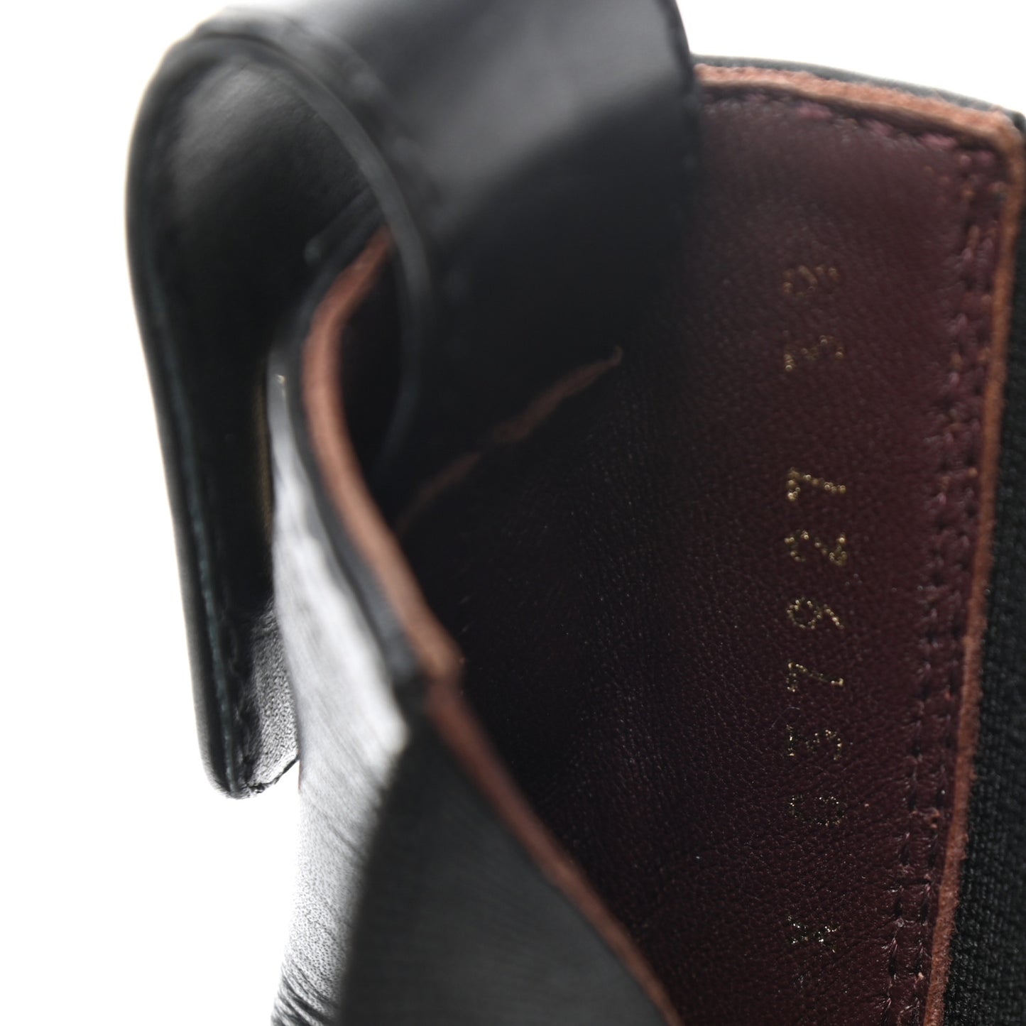 Calfskin Cap Toe CC Ankle Boots 38 Black
