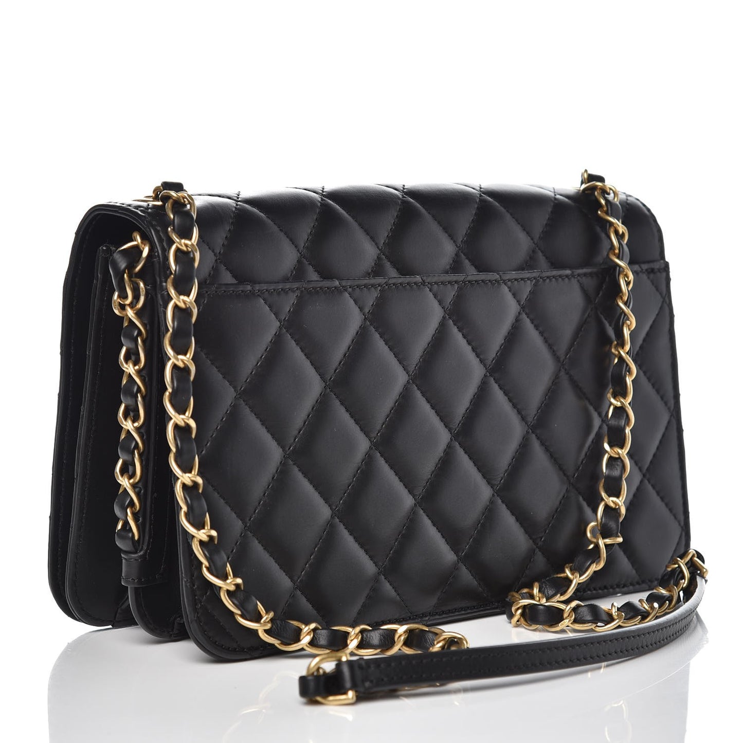 Calfskin Quilted Medium Everyday Chic Single Flap Black