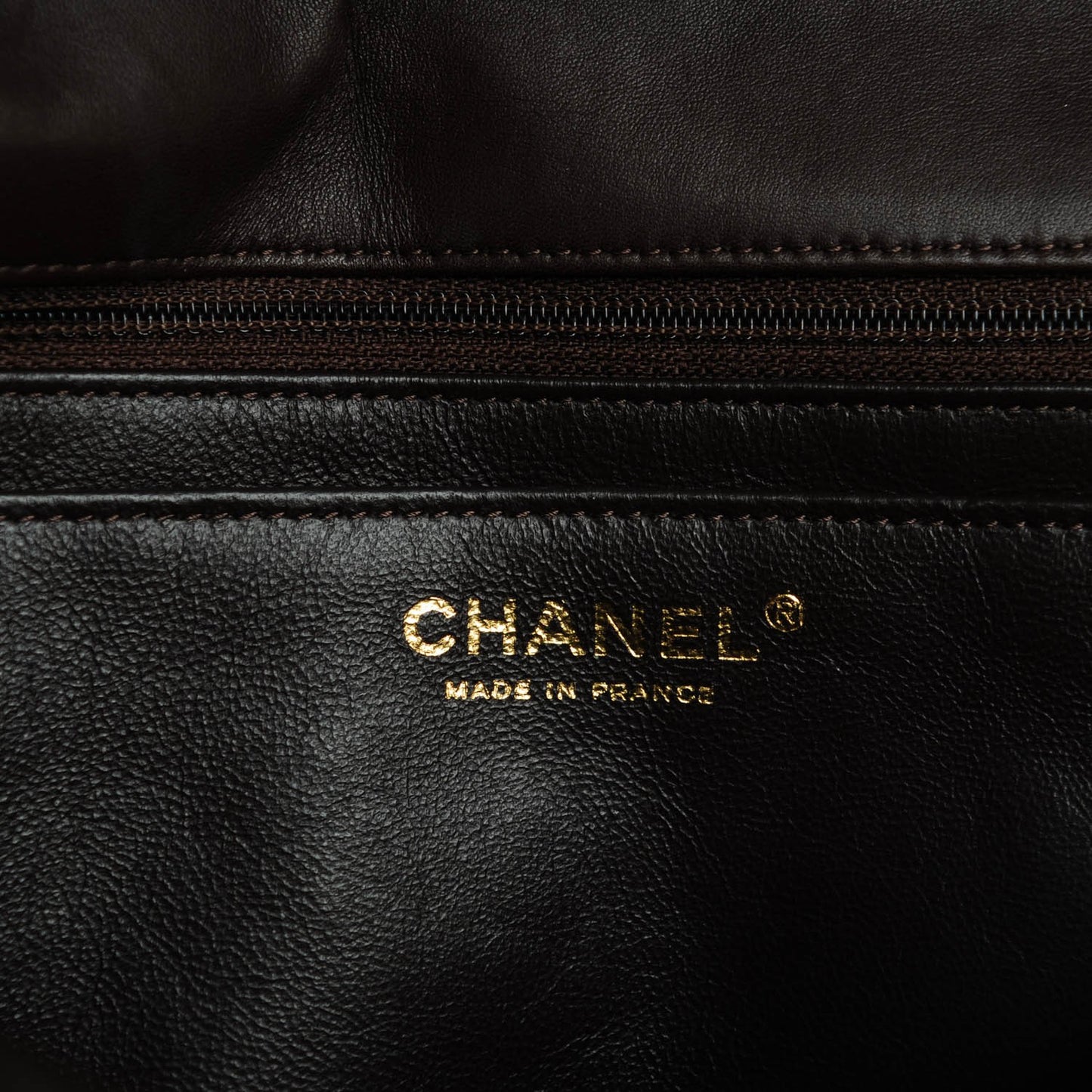 Lambskin Quilted Jumbo Single Flap Dark Brown