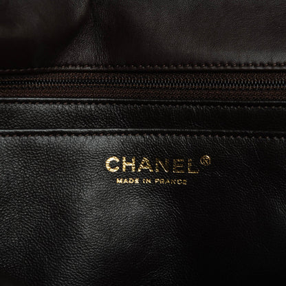 Chanel Lambskin Quilted Jumbo Single Flap Dark Brown 6 of 7