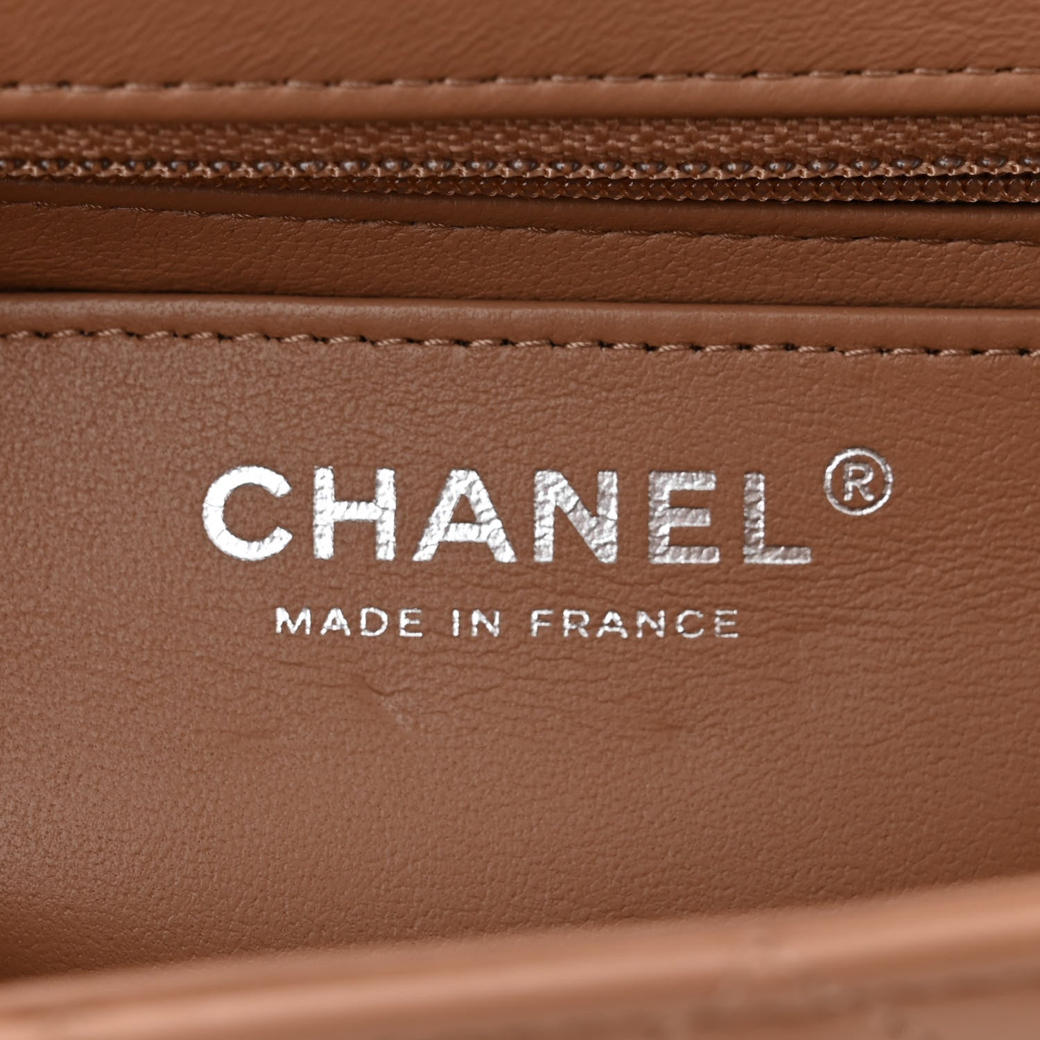 Chanel Lambskin Quilted Mini Rectangular Flap Dark Beige 6 of 11
