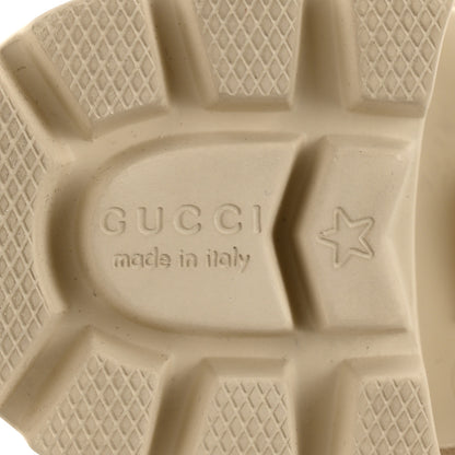 Gucci Monogram Granada Kid Trip 40/72mm Lug Sole Sandals 38 Beige Ebony Mystic White 8 of 10