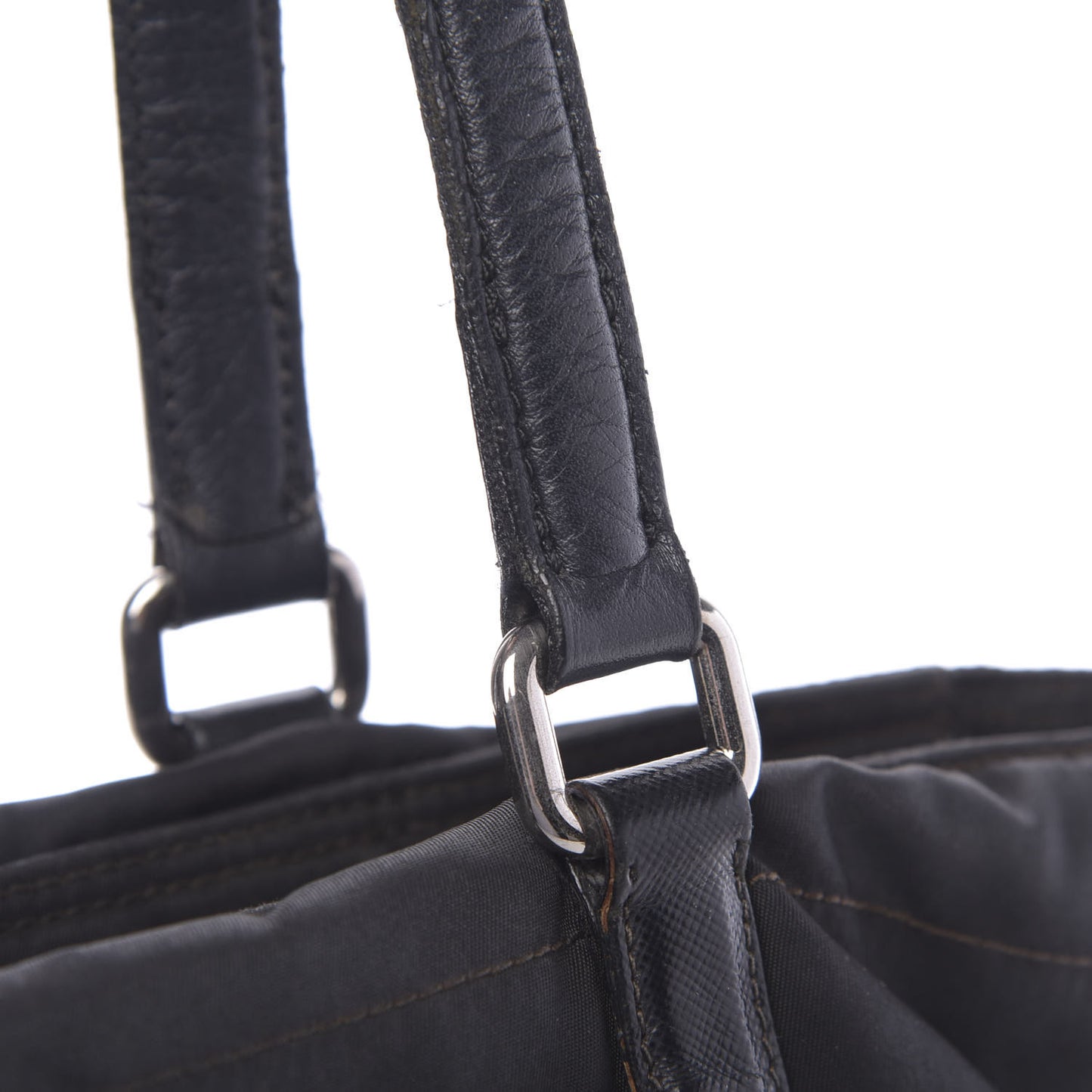 Saffiano Tessuto Nylon Tote Black
