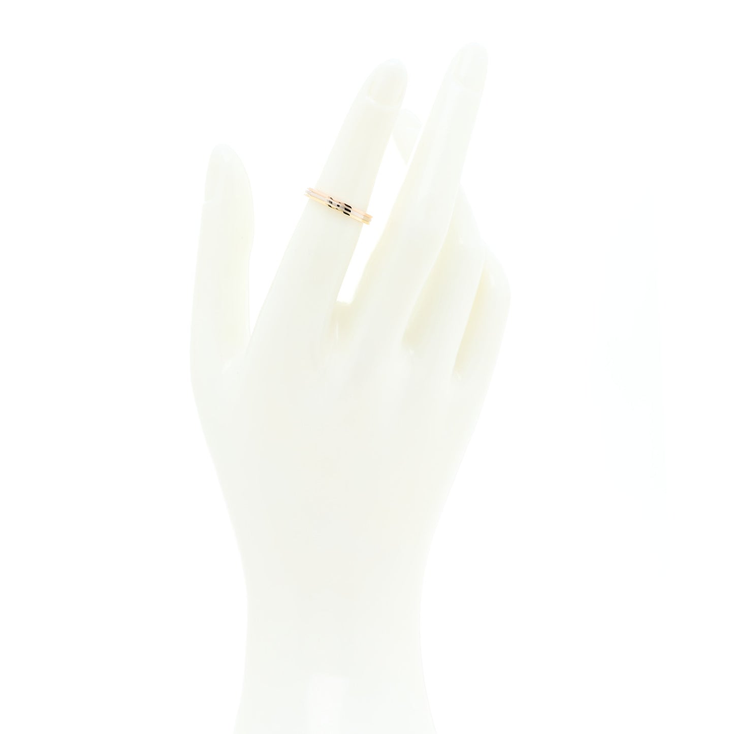 18K Pink White Yellow Gold 2.5mm Vendome Louis Cartier Wedding Band Ring 49 5