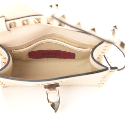 Valentino Garavani Vitello Mini Rockstud Flip Lock Crossbody Bag Light Ivory 5 of 8