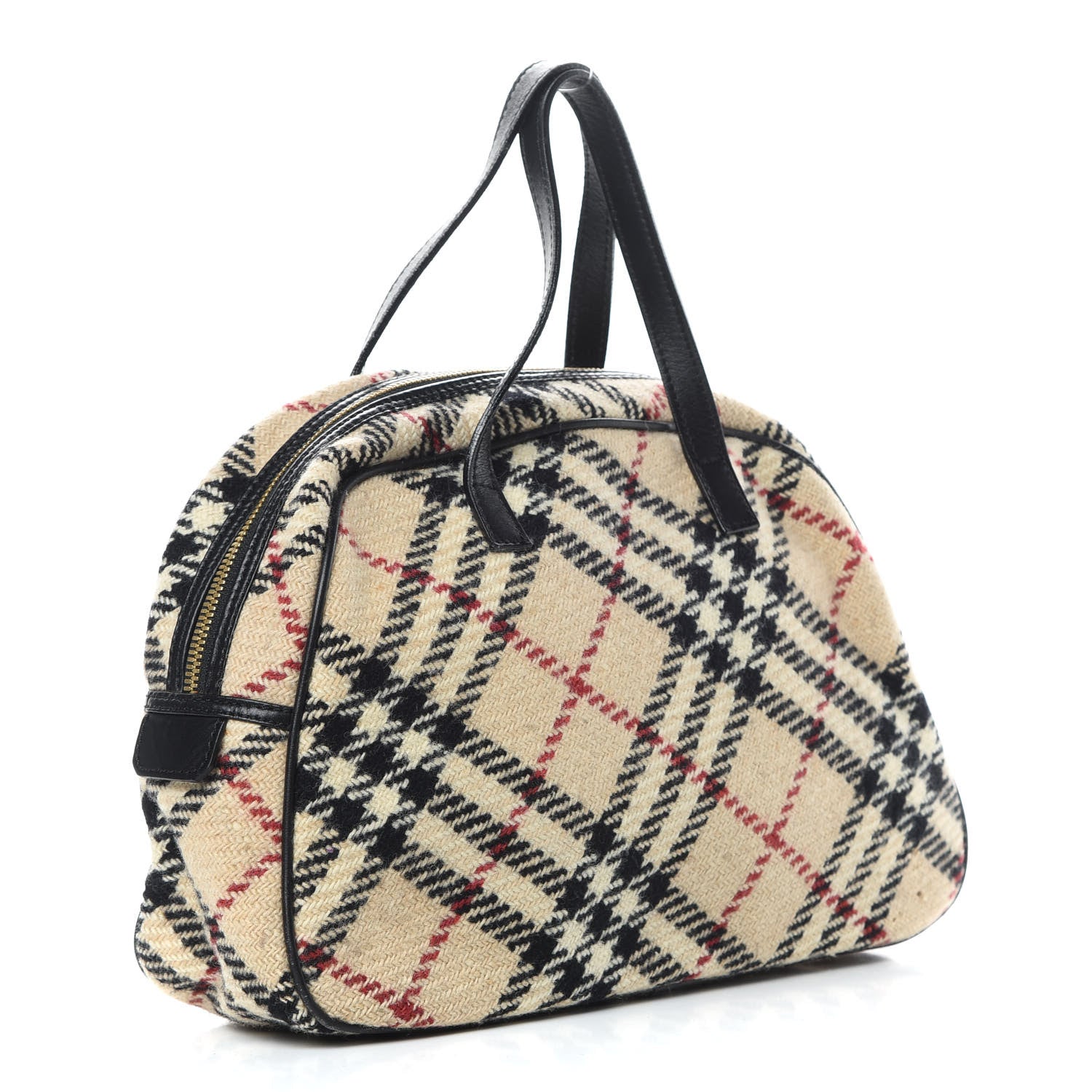 Burberry Wool Check Bowler Beige 3 of 13