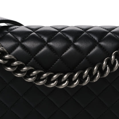 Chanel Lambskin Quilted Medium Boy Flap Black 8 of 11