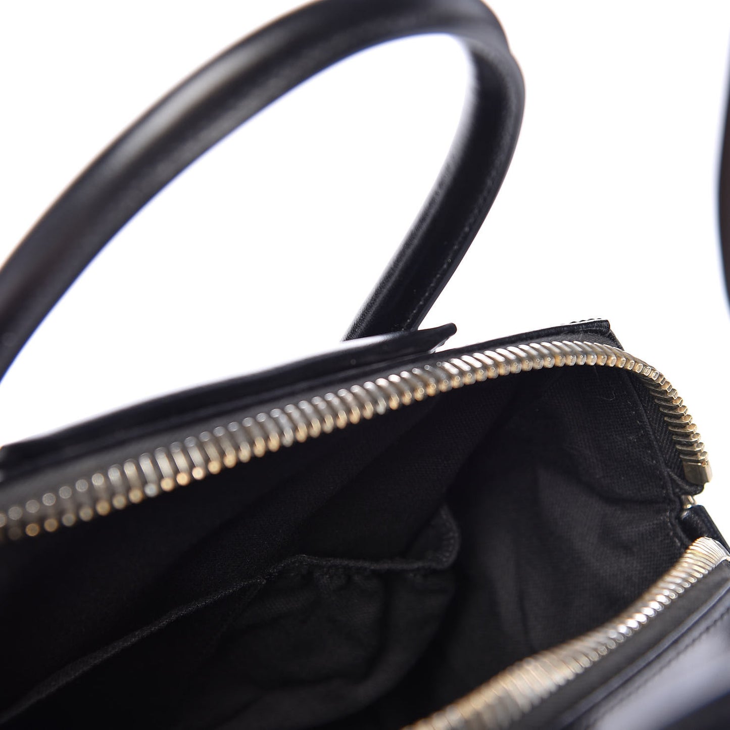 Shiny Lord Calfskin Small Antigona Black