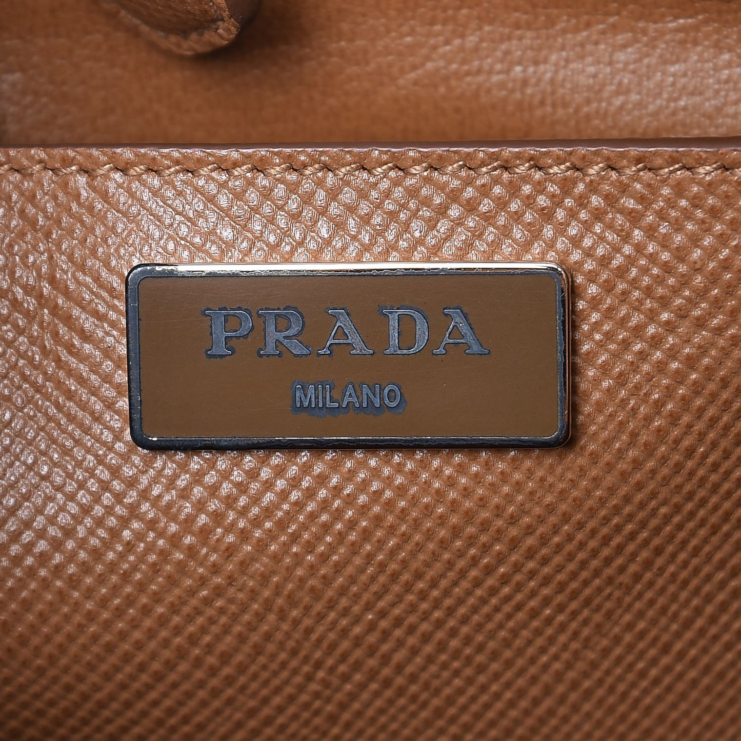 Saffiano Cuir Open Promenade Tote Caramel