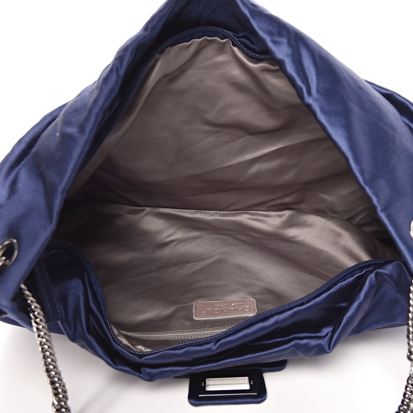 Satin Large Bow Bag Blue