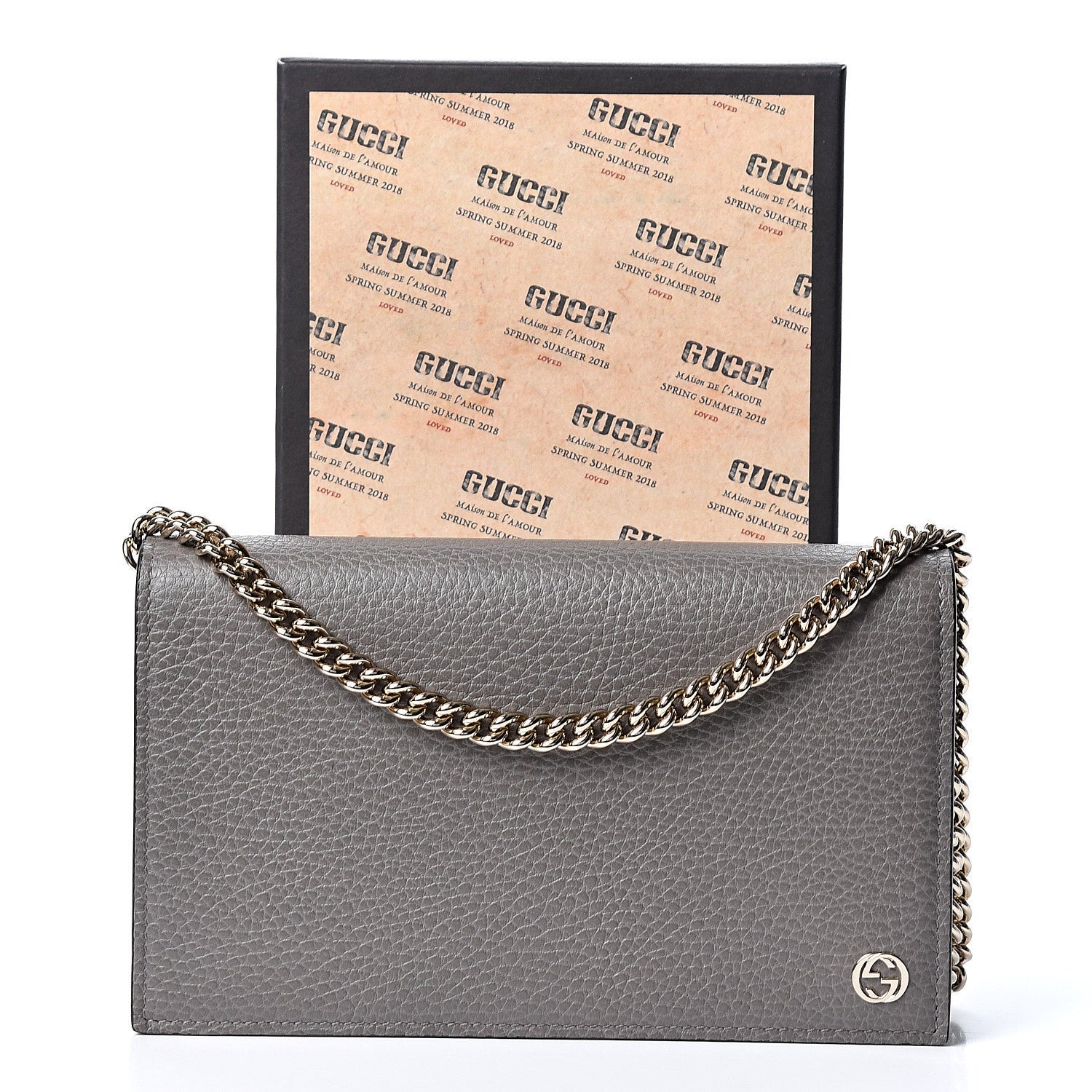 Gucci Dollar Calfskin Medium Betty Chain Wallet Loess 9 of 9