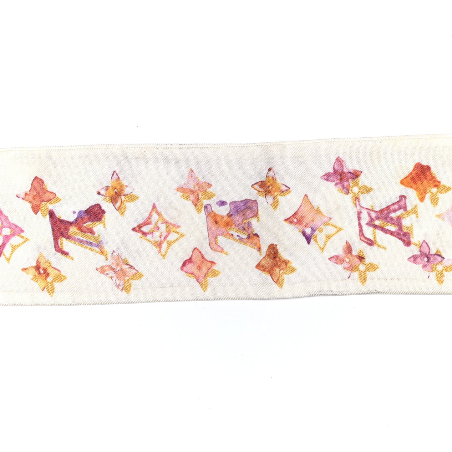 Silk Watercolor Aquarelle Bandeau White