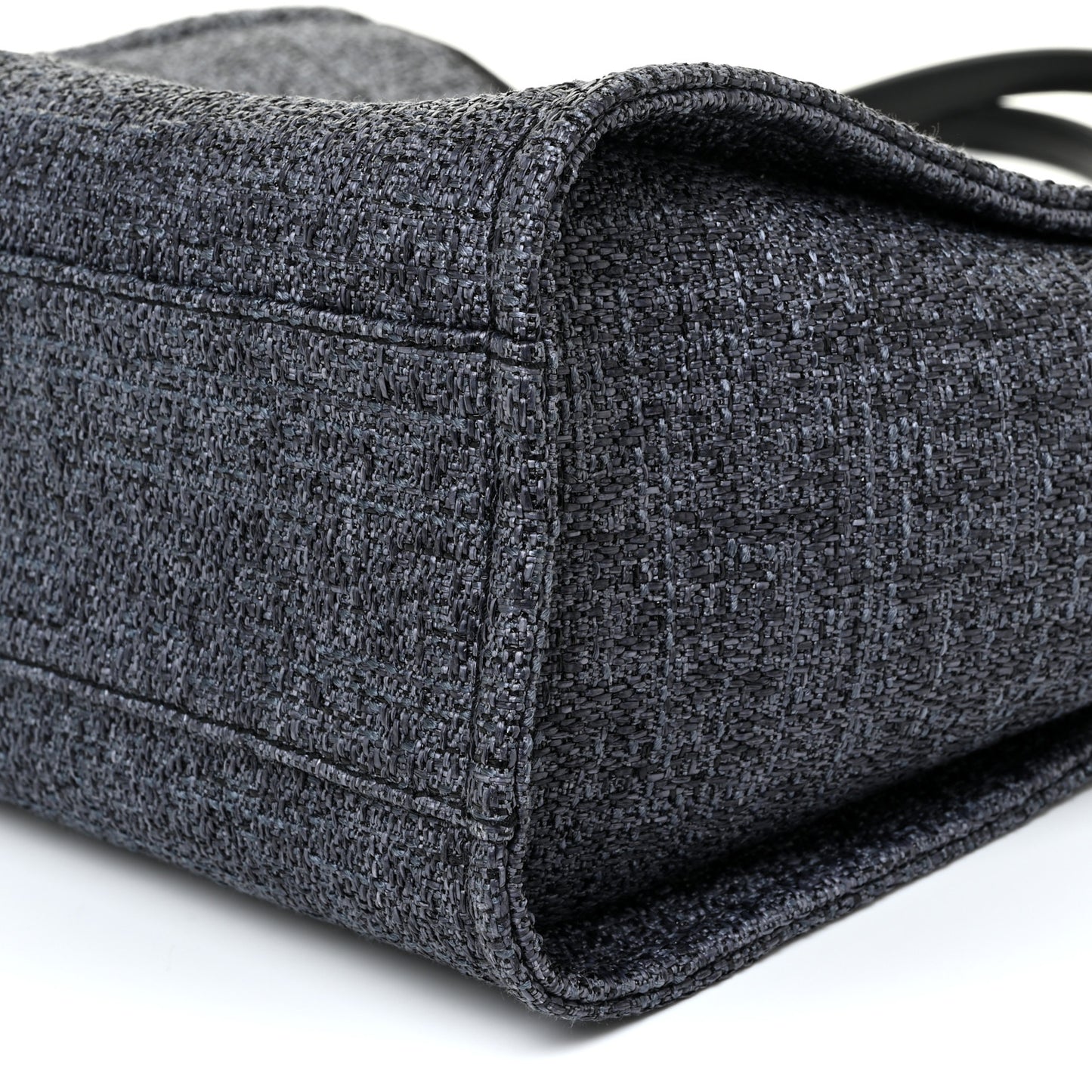Lurex Boucle Small Deauville Tote Black
