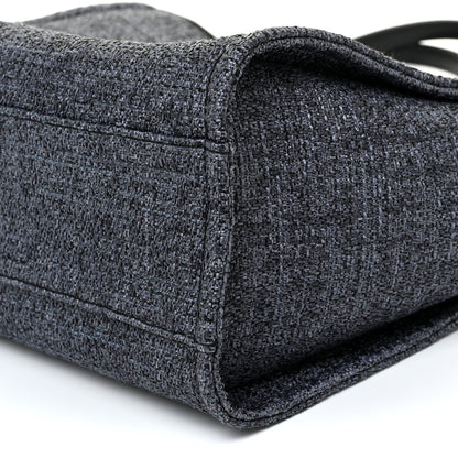 Chanel Lurex Boucle Small Deauville Tote Black 10 of 11